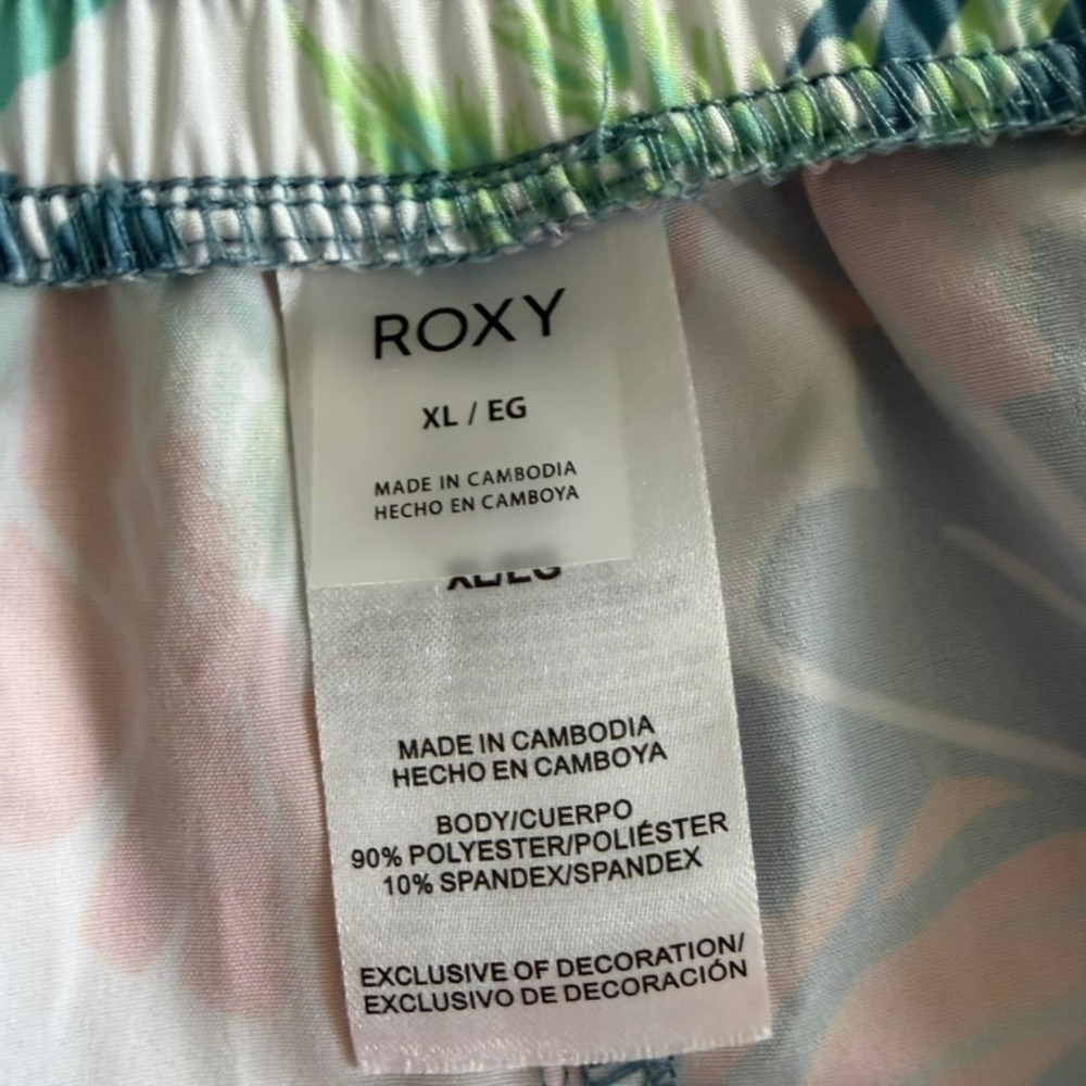 Roxy Board Shorts Womens XL Tropical Floral Palm Leaf Swim Surf Beach Cargo - Picture 3 of 9